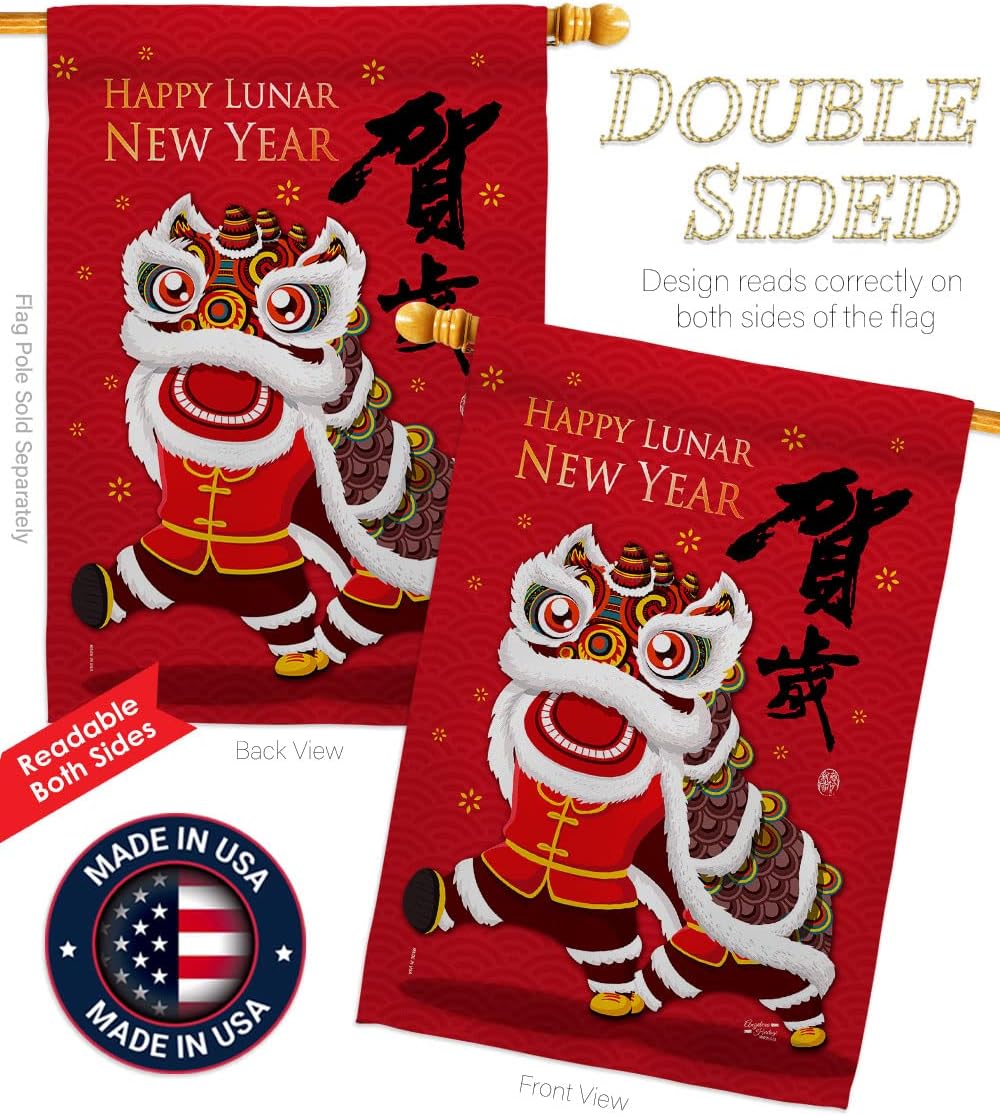 Chinese New Year Decorations Lunar Flag Bring Good Luck Winter House Flag Outdoor Banner Wall Decor Tapestry Door Plaque Garden Memorabilia Yard Signs