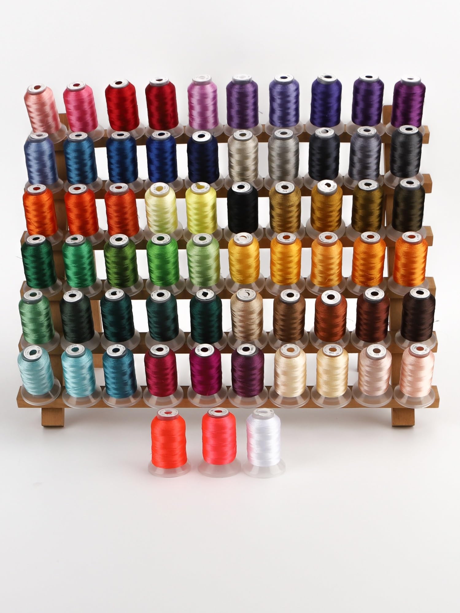 Stickgarn-Set, 40 WT Polyester, 500 m, 63 Farben für Näh- und Bastelprojekte und langlebiges Garn für alle Ihre Stickbedürfnisse