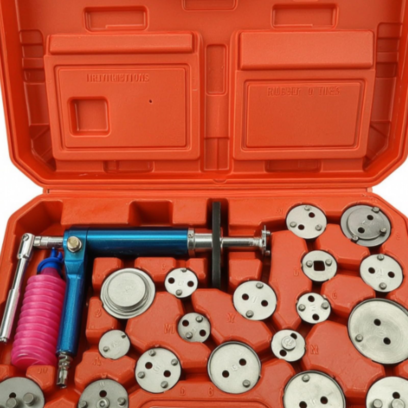 Kit Pistone Regolatore Freno con Dischi Metallici E Flacone Lubrifican per Riparazione Pinza Freno Auto E Manunzione Meccanica Professionale