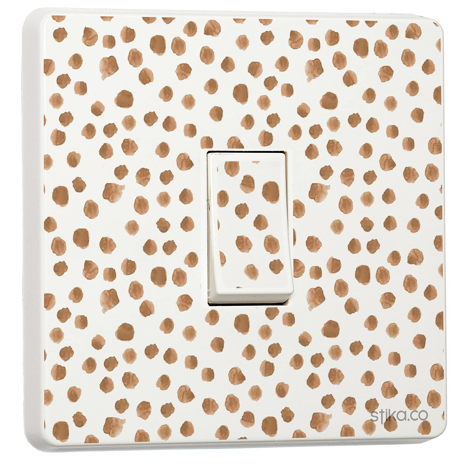 Stika.co Light Pack Of 2 Terracotta Dots Print - Switch Sticker Vinyl Cover Skin - Home Decor Improvements