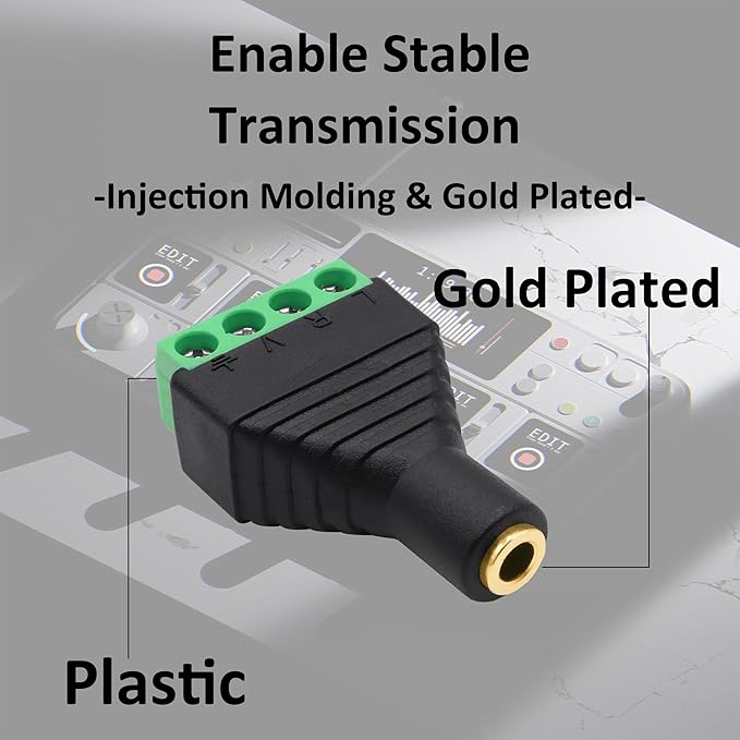 Adaptador 3.5mm TRRS Hembra a Bornero 4 Pines - Pack 4 miniatura 4