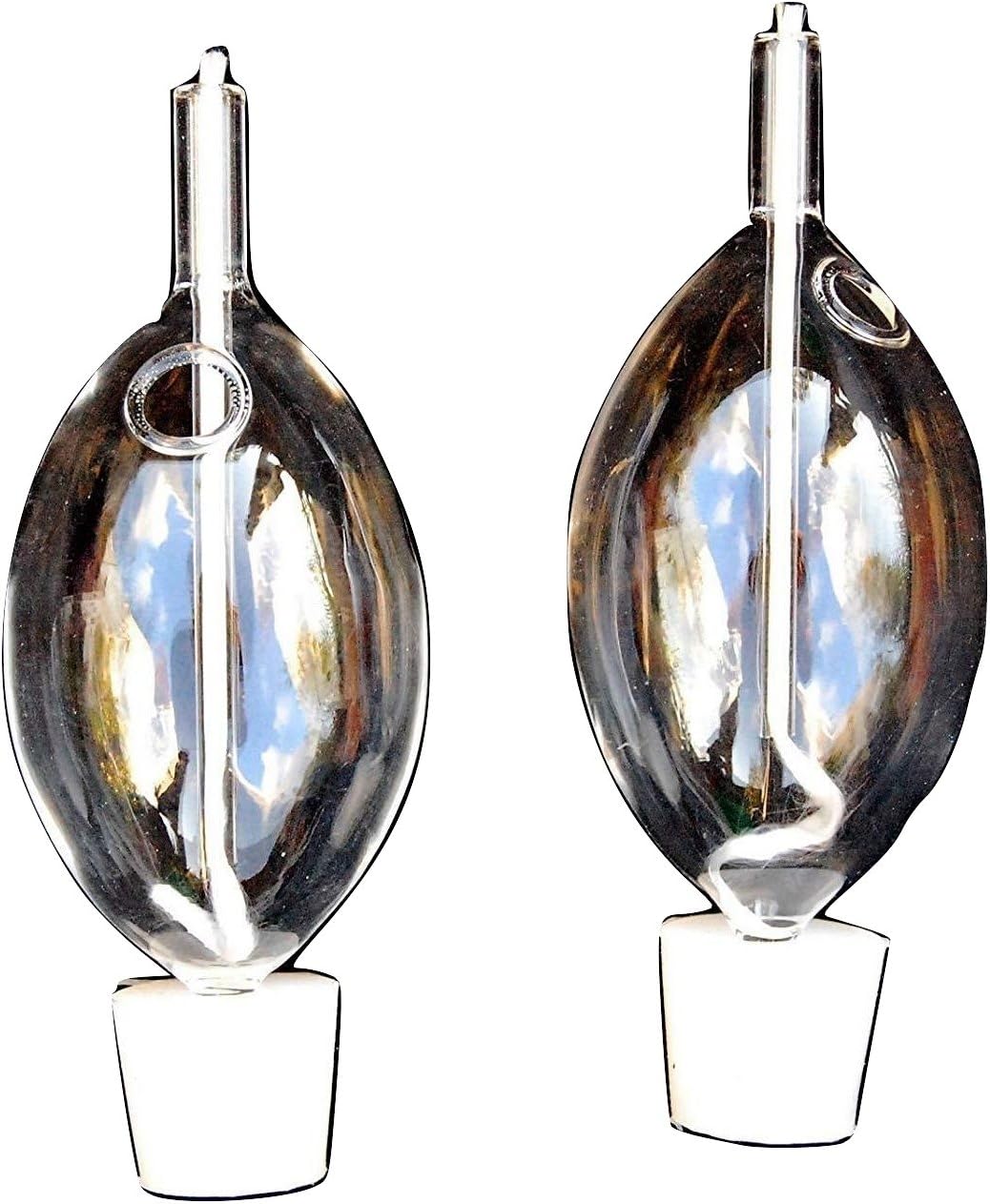 2 Handblown Glass Flame Candle Holders Inserts Oil Lamp Shabbat Israel Light