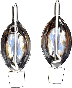 2 Handblown Glass Flame Candle Holders Inserts Oil Lamp Shabbat Israel Light