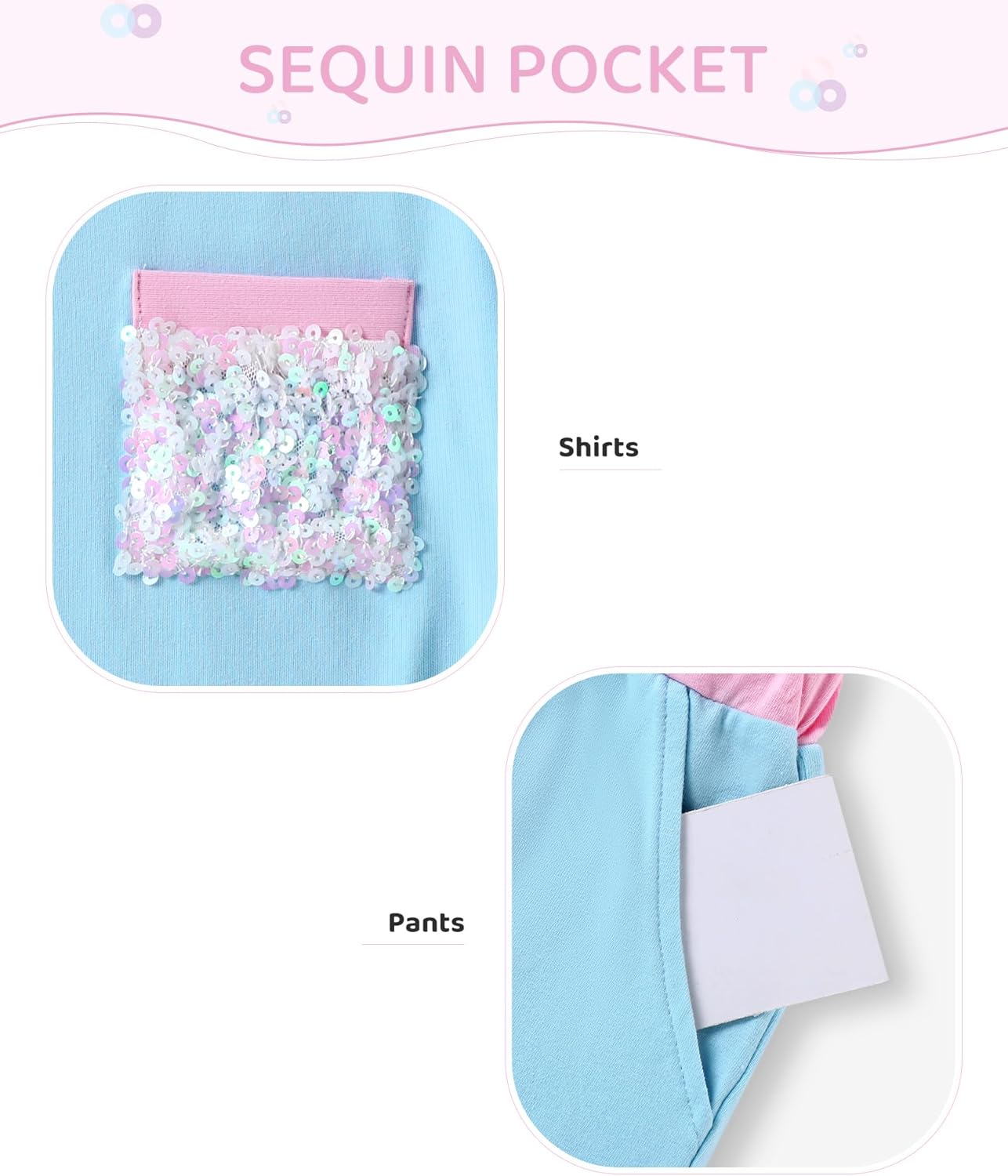 Girls' Summer Shorts Set 2 Piece Clothes Outfits Cute Drop Shoulder T-shirt & Short Set for 5-12 Years - Image 5