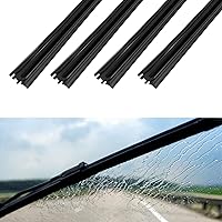 HABNVUON 4PCS 18" Universal Silicone Wiper Blade Refills - Adjustable Frameless Inserts for Windshield Wipers, Fits Most Cars