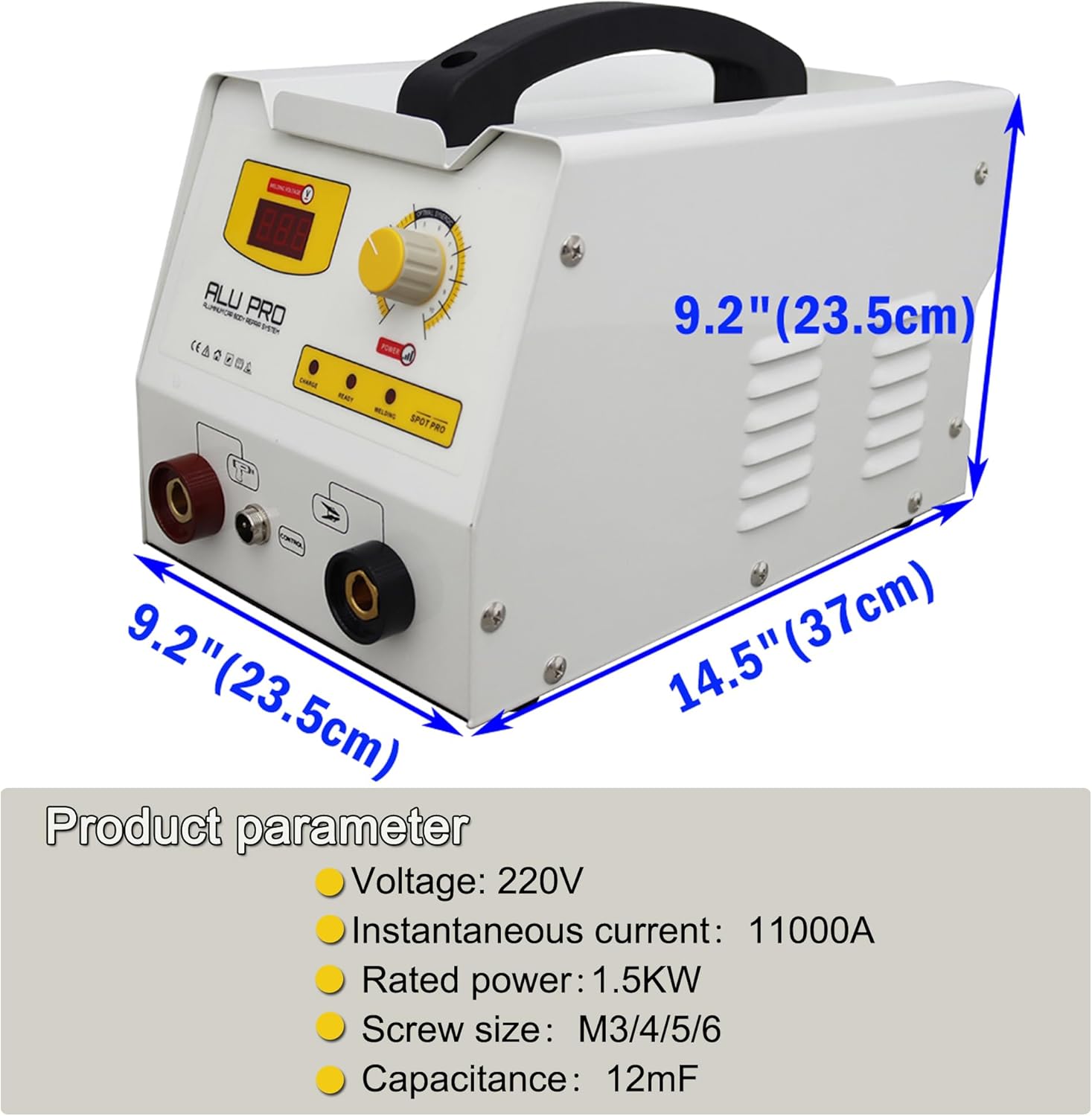 Aluminum Dent Pulling Machine Car Stud Welder Auto Spot Dent Repair Machine Vehicle Body Dent Pull Tool Kit 220V