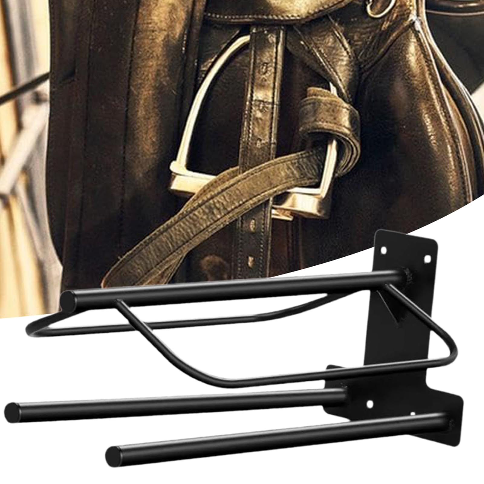 Soporte Para Silla De Montar Soporte Para Montura De Pared | Porta Brida De Caballo Para En El Hogar Exterior Granja Rancho Trabajo Equino Y Veterinario