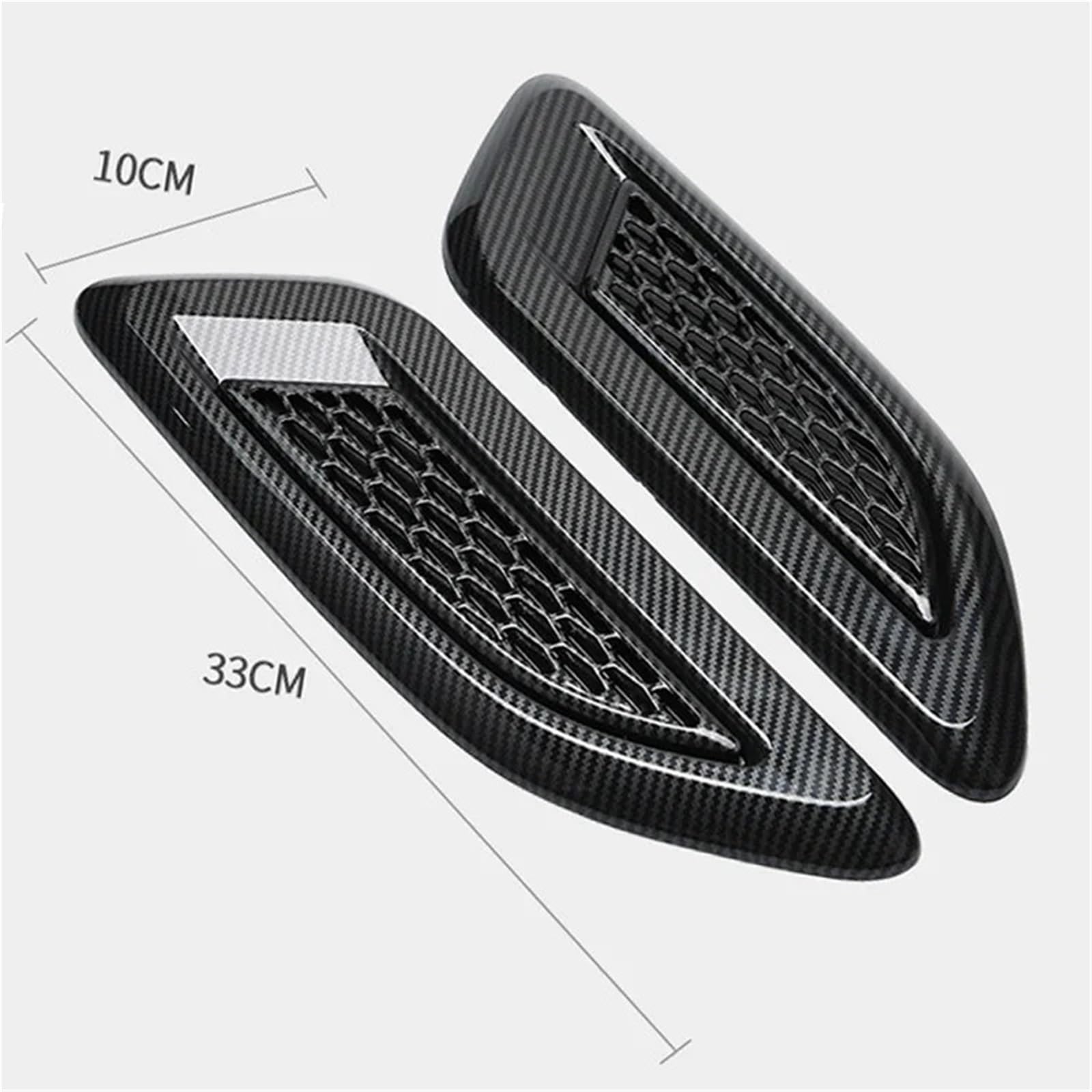 Uniwersalne maski wlotu powietrza do samochodu Kratka wlotu powietrza | Dekoracyjna osłona otworów wentylacyjnych w kształcie miarki(Carbon Fiber Pattern)