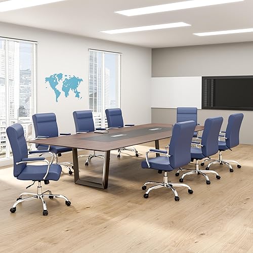 Miniatura 4 de Silla moderna de escritorio de oficina, sillas de sala de conferencias, silla ergonómica de respaldo alto, silla ejecutiva giratoria de altura