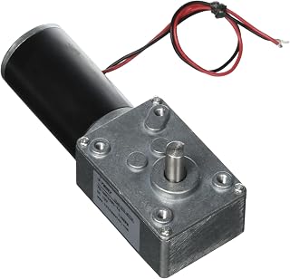 BEMONOC Reversible DC Gear Motor 12V 110 RPM DC Worm Geared Motor with Metal Gear Box for Toys