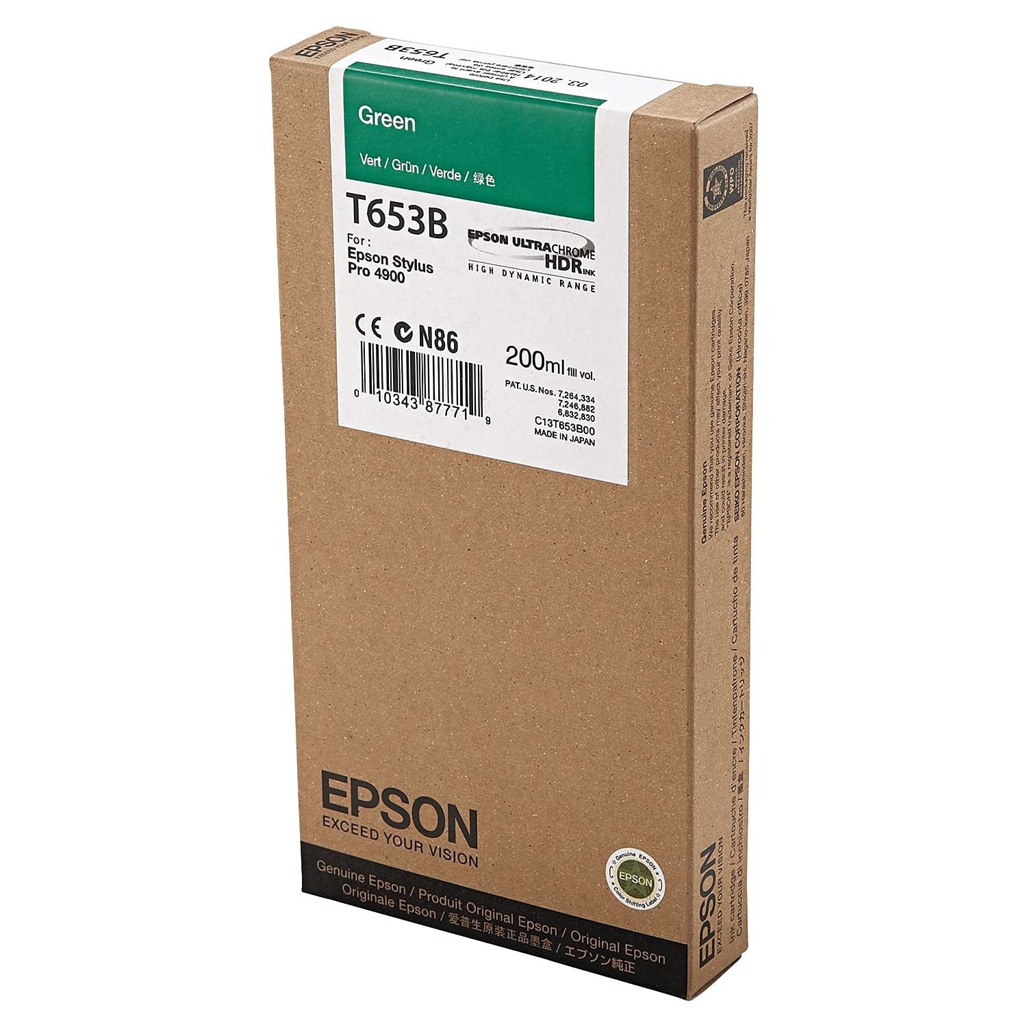 Epson C13T653B00 standardowe oryginalne wkłady atramentowe - zielone