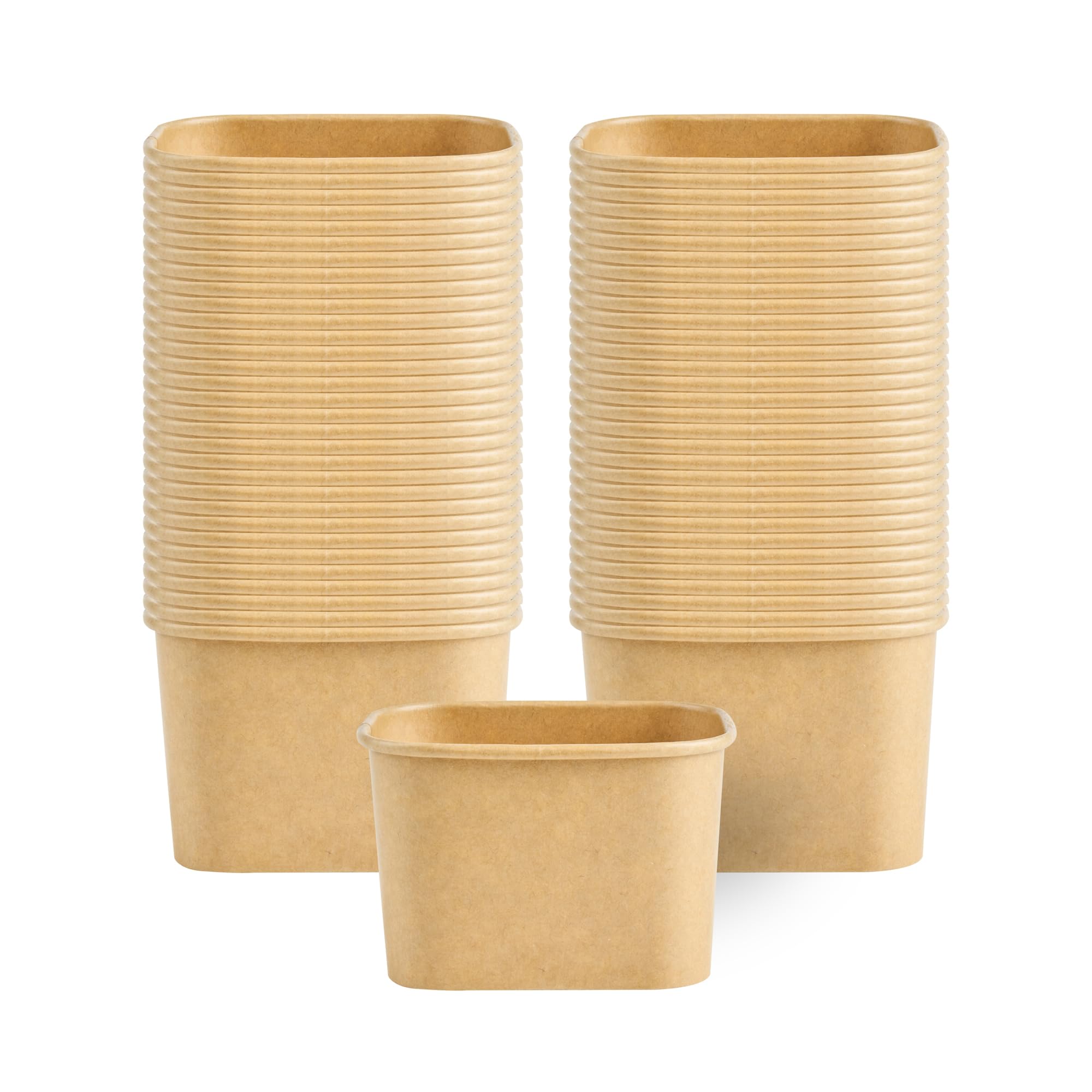 Coppetta 12 Ounce Dessert Cups, 200 Greaseproof Ice Cream Cups - Lids Sold Separately, For Hot And Cold Foods, Kraft Paper Yogurt Bowls, Disposable, For Sundaes, Mousse Or Puddings - Restaurantware