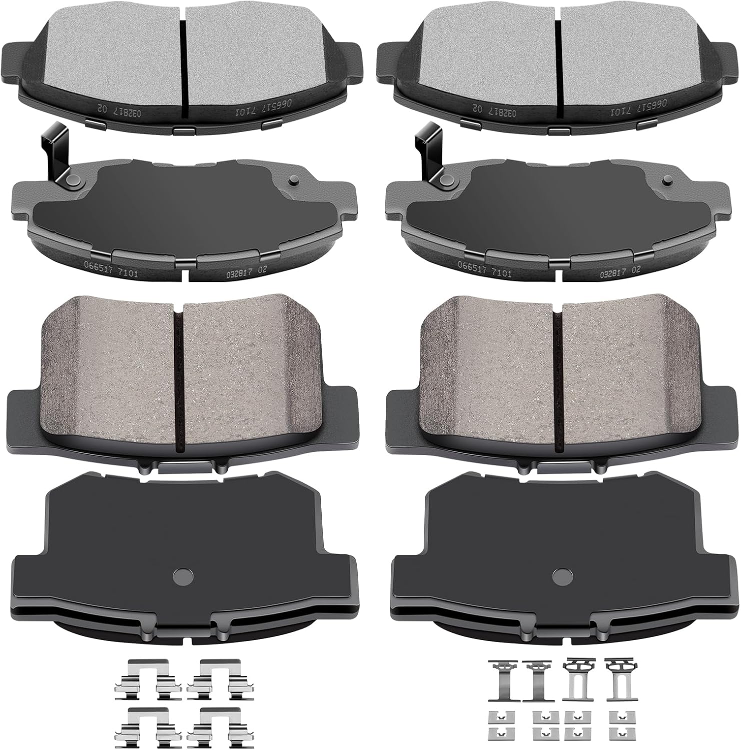 Brake Pads, ECCPP D465 D537 8pcs Ceramic Brake Kits fit for 1997 1998 1999 for Acura CL, 1991-1997 for Honda for Accord
