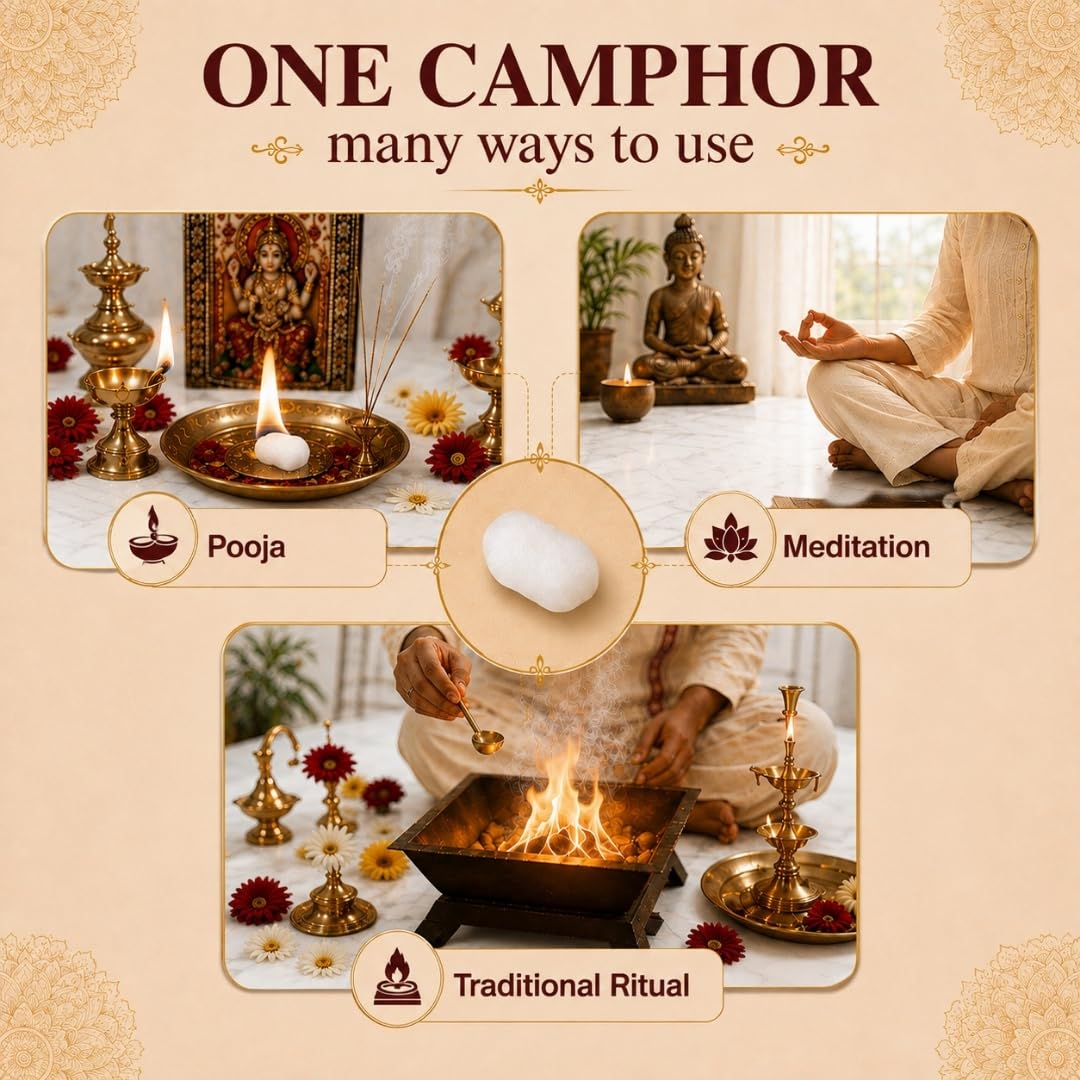Natural Camphor Tablets for Puja & Aromatherapy -2