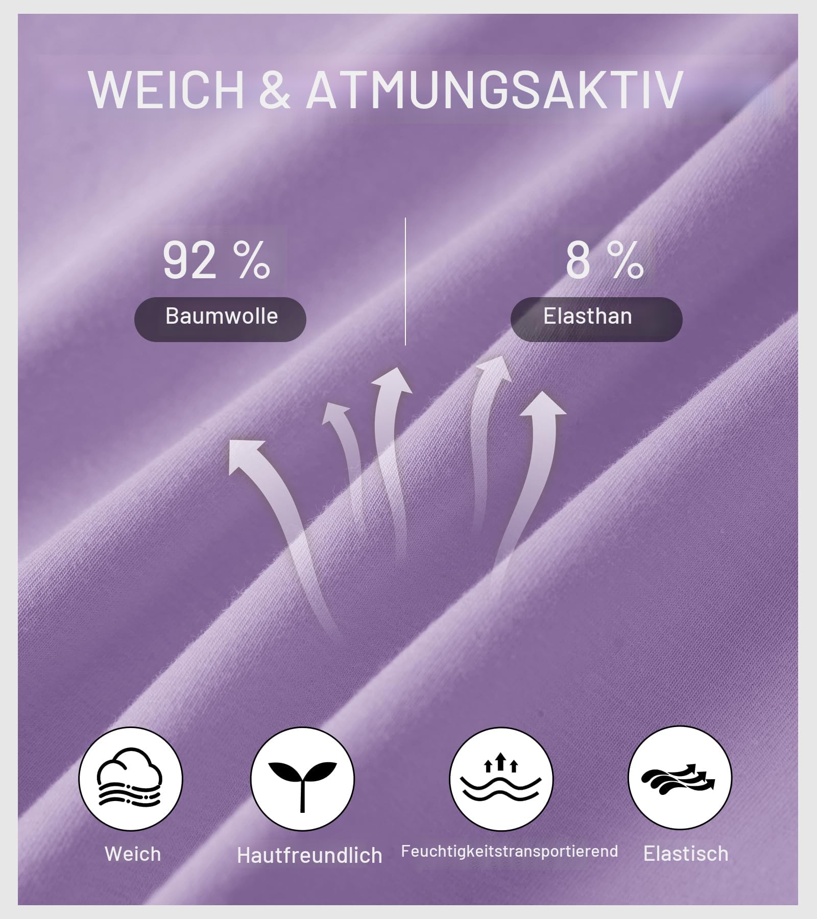 Damen-Unterwäsche, Baumwolle Unterhosen Frauen, 5er Pack, Hohe Taille, Weicher Stretch-Slip, volle Abdeckung