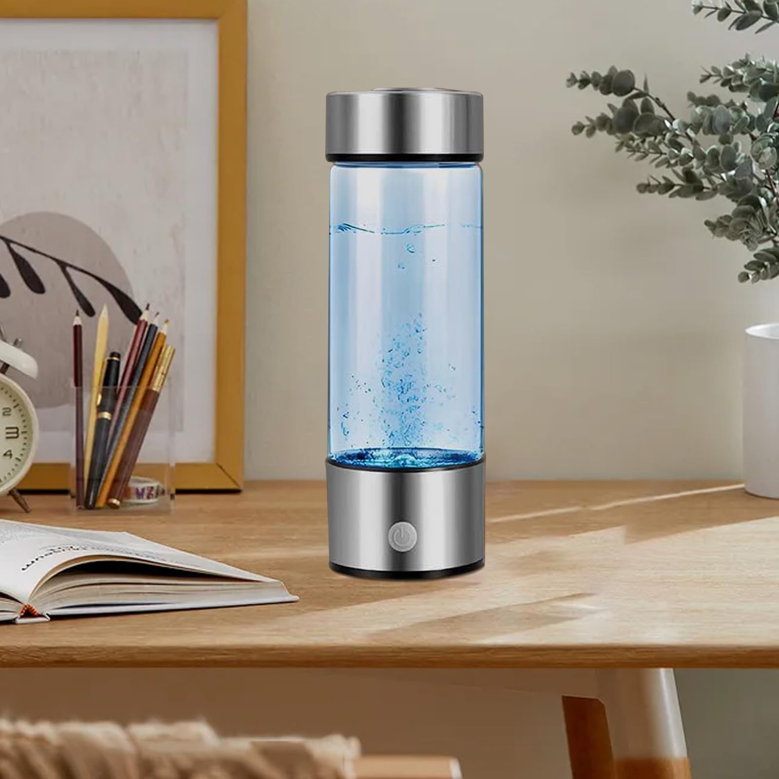 Water Bottle, Hydrogene Health water, Portable Hydrogen Water Ionizer Machine, 420mL/15oz Hydrogen Water Generator - Image 7