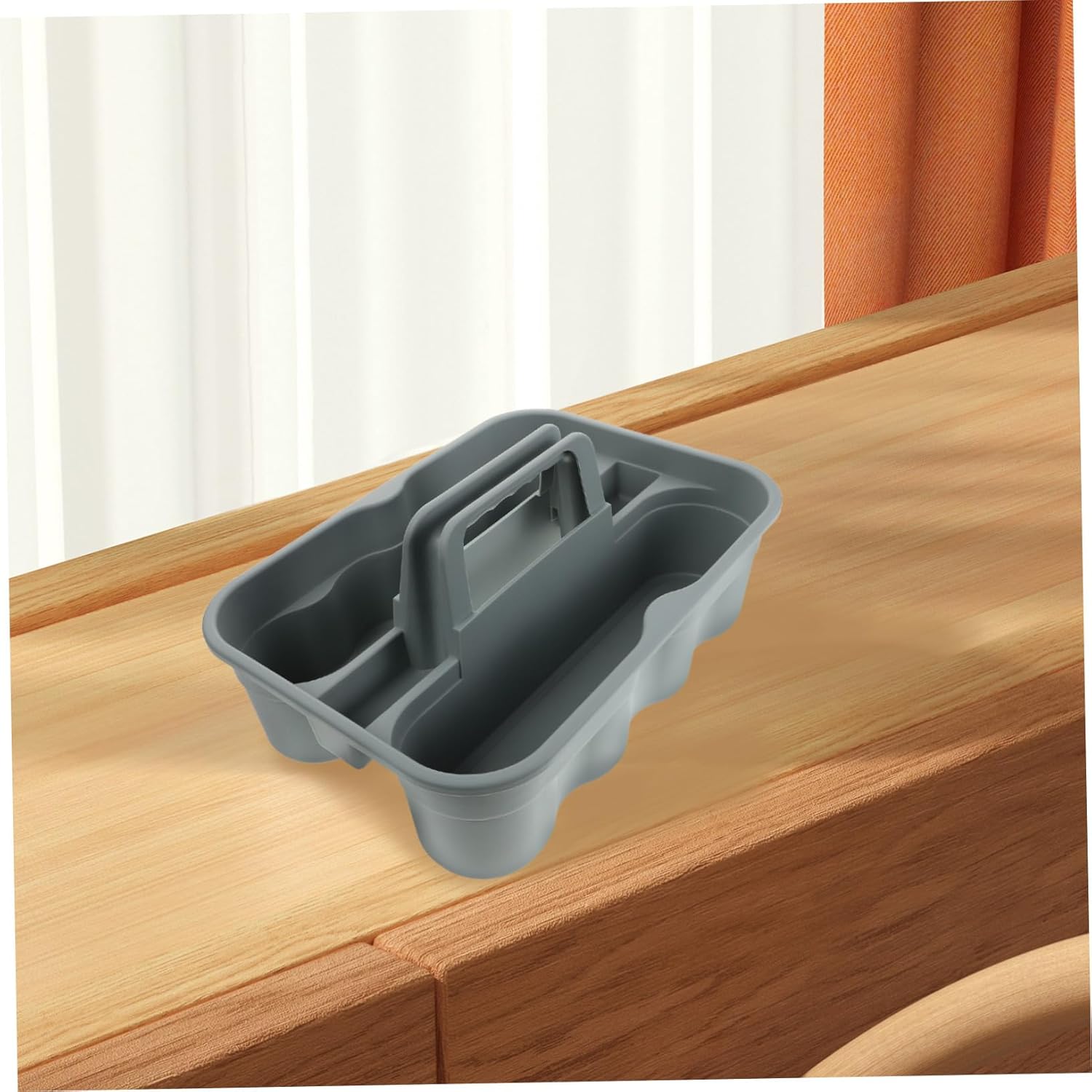 Amosfun Portable Handheld Plastic Cleaning Basket for Car and Bath Use 10L Capacity Shower Organizer with Handle for Car Detailing and Home Storage