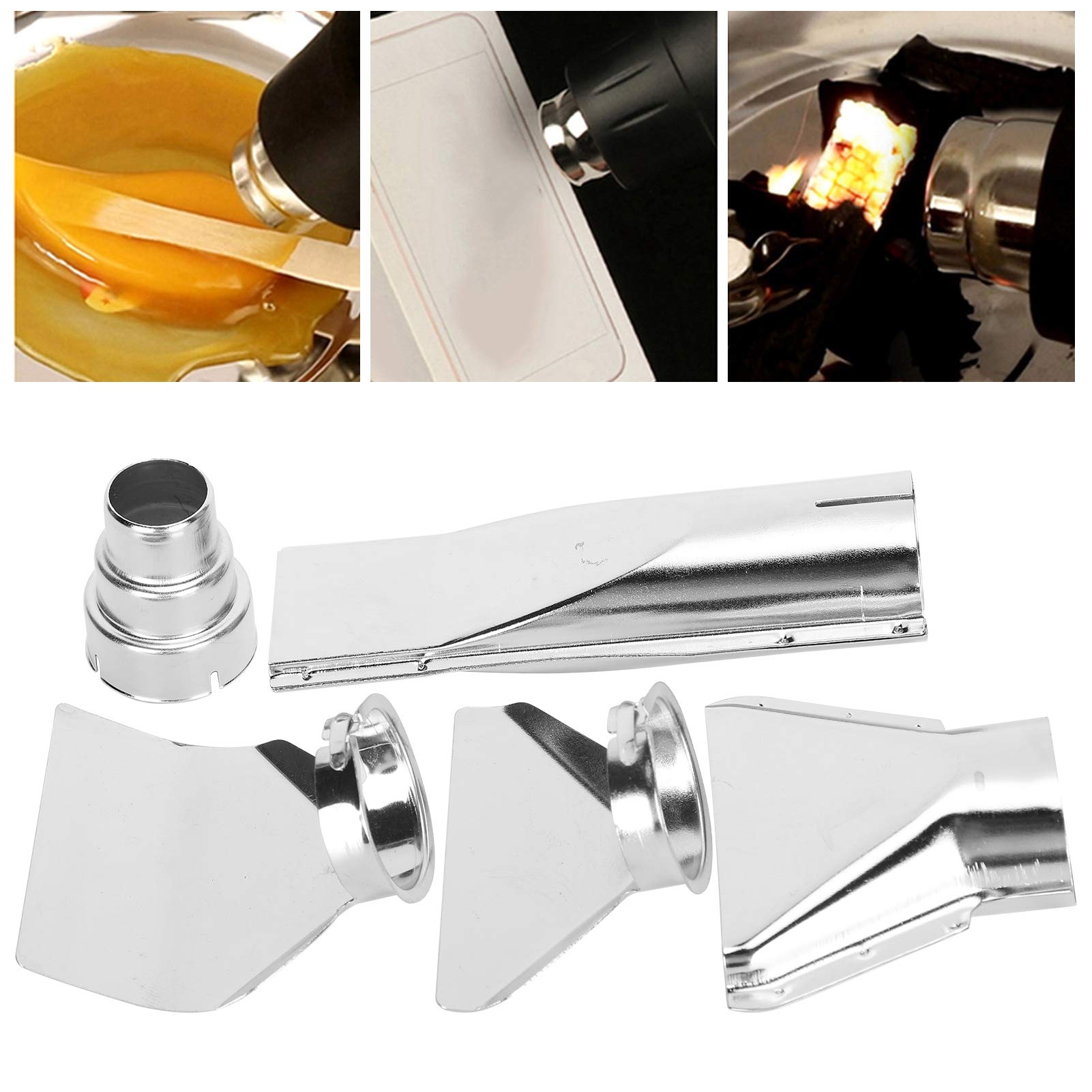 Heat Gun Nozzle Stainless Steel Kit Air Control Industrial Accessory