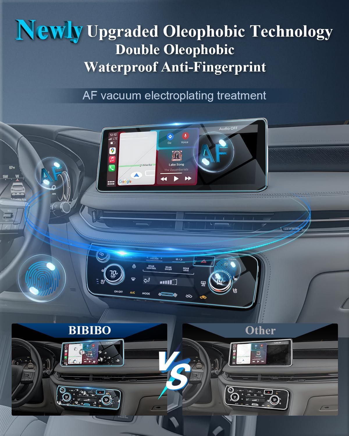 BIBIBO for 2025 2026 Infiniti QX60 Screen Protector 2022-2026 Infiniti QX60 (Pure/Luxe/Sensory/Autograph) Touchscreen 12.3" Touchscreen &AC Screen Cover 2026 QX60 Accessories