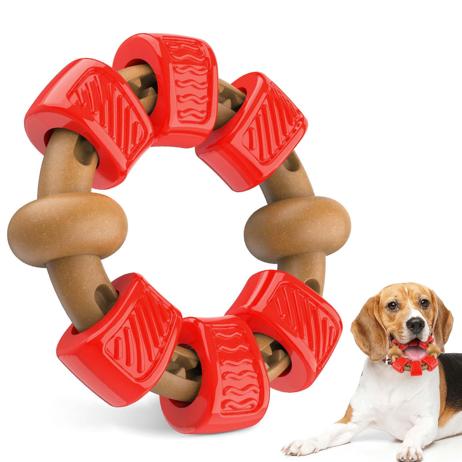 RUXAN Dog Toys, Dog Toys Indestructible Puppy Toys, Puppy Teething Toys for Small Dogs, Dog Chews for Boredom Teeth Cleaning
