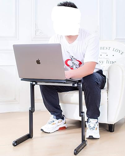 Miniatura 2 de Soporte ergonómico y portátil de escritorio para computadora portátil bandeja plegable para cama sofá altura y ángulo totalmente ajustable con