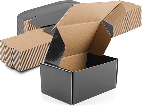 Miniatura 12 de Golden State Art, Cajas de envío rosadas de 4 x 4 x 2, paquete de 26 cajas pequeñas de cartón corrugado para envío, embalaje, regalos de manualidades