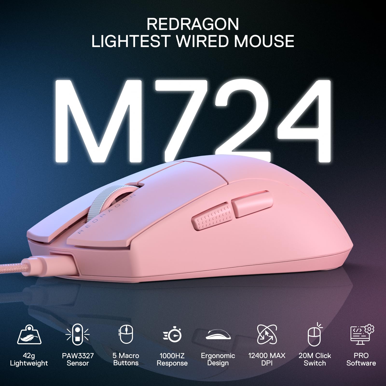 Amazon.co.jp: Redragon (レッドラゴン) 有線ゲーミングマウス