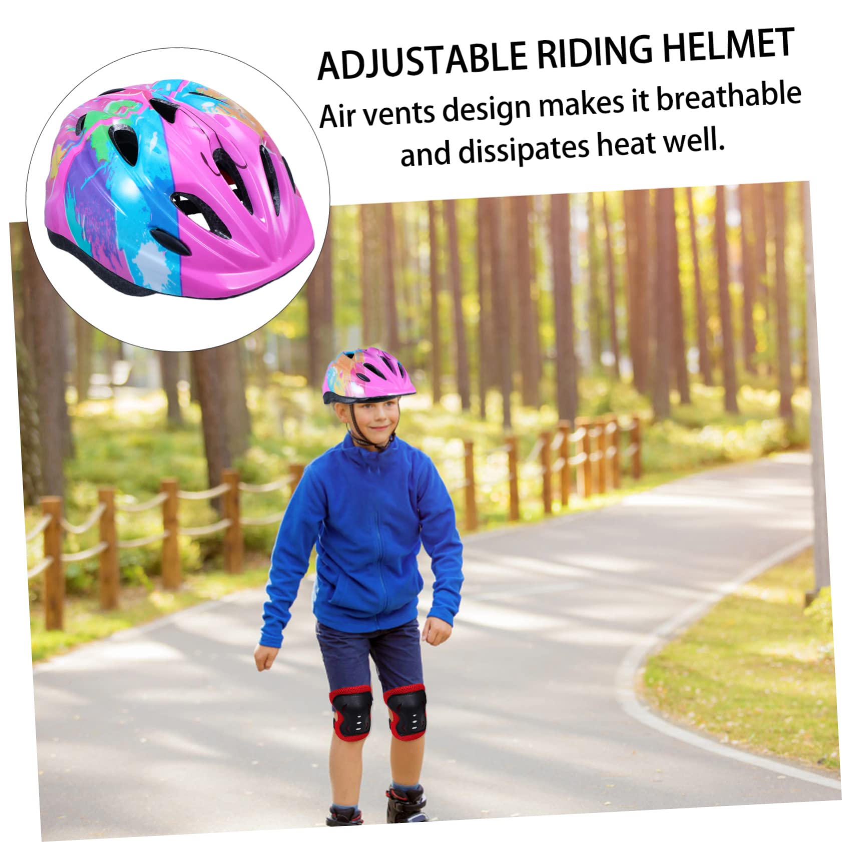 HANABASS 2pièces Casque De Vélo pour Garçon Fille Casque De Sécurité Léger Et Respirant pour Garçons Et Filles Optimale pour Cyclisme Patinage Convient Aux Têtes Design Ergonomique