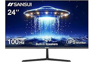 SANSUI 24" Cyber Monday Computer Monitor with Built-in Speakers