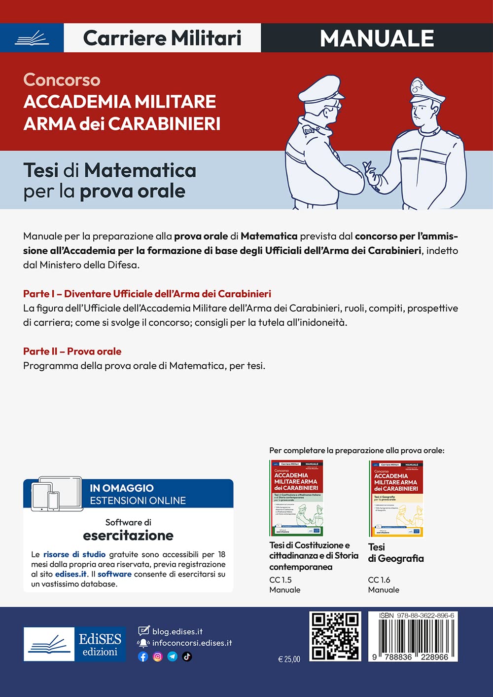 Concorso Accademia Carabinieri. Ufficiali Arma dei Carabinieri. Tesi di Matematica per la prova orale. Con espansione online. Con software di simulazione