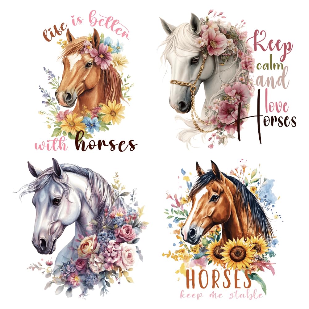 Colorful Animal Iron On Patches - 10 PC Heat Transfer Stickers For Clothing