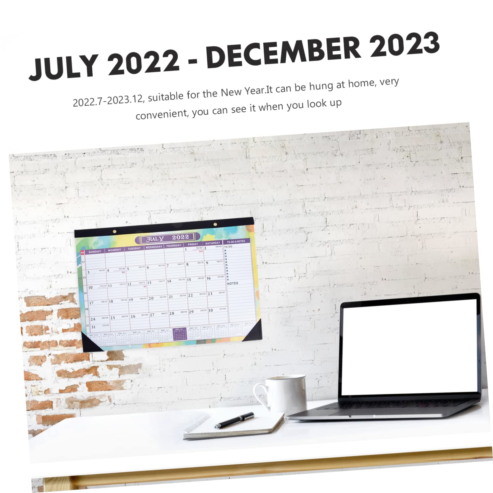 VILLCASE 4stücke Englischer Wandkalender Monatlicher Haushaltskalender Für Büro Und Zuhause Dekorativer Und Praktischer Wandkalender Mit Einfachem Design Abwischbar Und Langlebig