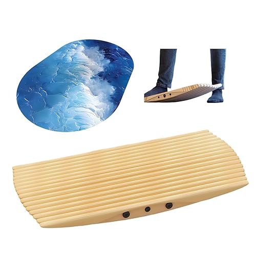360° Wooden Wobble Balance Board for Standing Desk, 440LB Capacity