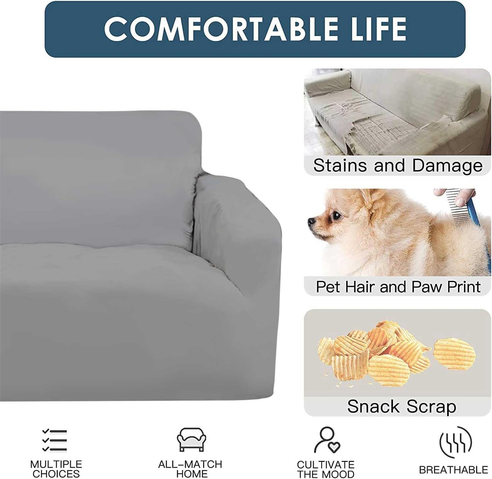 Copridivano Fodera Copridivani marmo oro nero Copridivano Elastico 1/2/3/4 Posti, Copridivano Protettore Universale Braccioli Sofa Ideale per Poltrone Mobili Copridivano