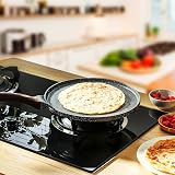 SENSARTE Nonstick Crepe Pan with Spreader, 30 cm Swiss Granite Coating Dosa Pan Pancake Flat Skillet Tawa Griddle with Stay-Cool Handle, Induction Compatible - 6