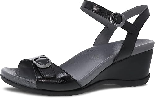 Dansko Arielle Wedge Sandal for Women – Cushioned, Contoured Footbed for All-Day