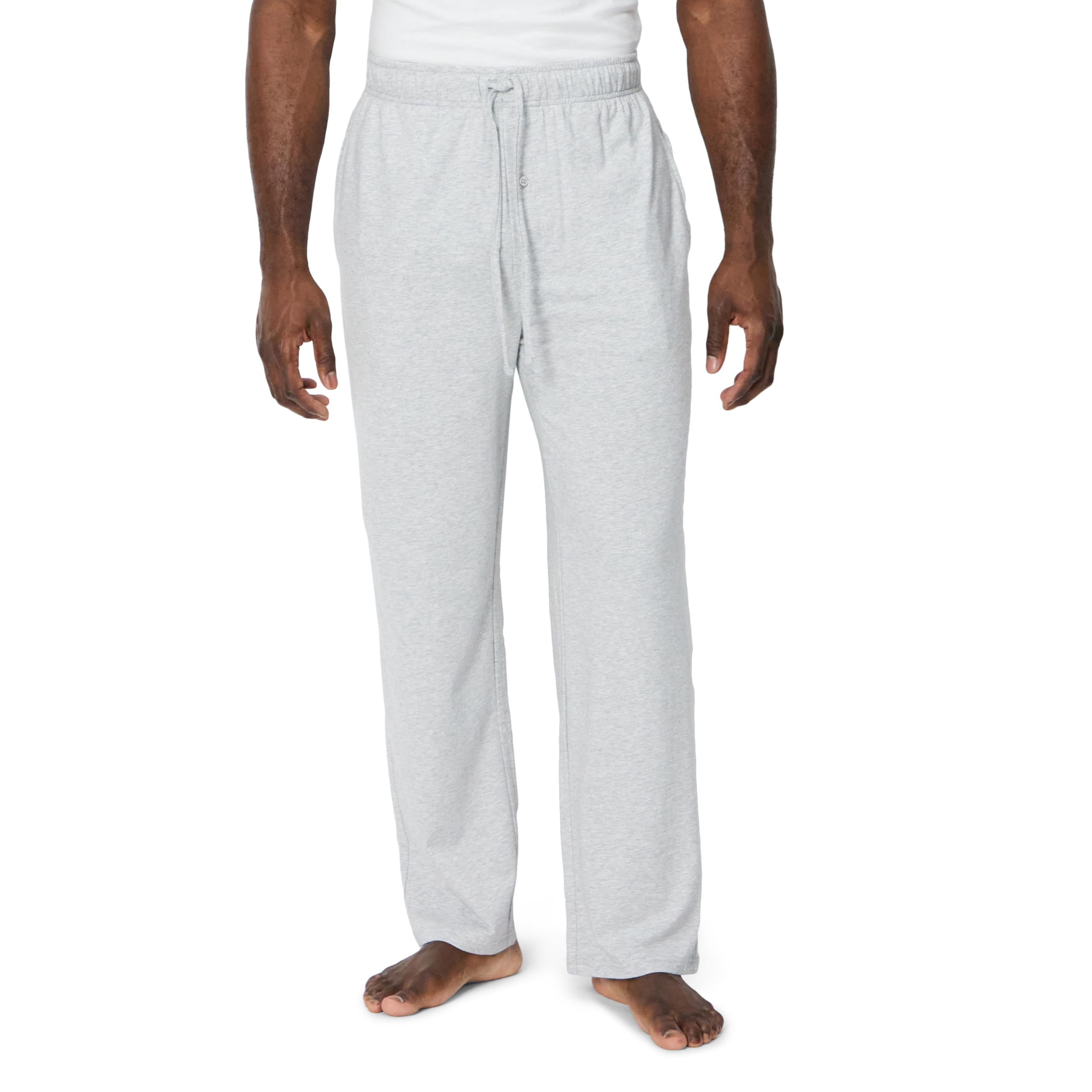 Amazon Essentials Men's Cotton-Modal Sleep Pant, Light Grey Heather, Large