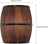 Vista 3 de Aplique de pared de barril de vino de madera antigua, accesorio de iluminación de pared rústica para dormitorio, baño, sala de estar