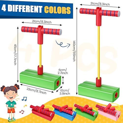 Miniatura 2 de 4 piezas Pogo Stick Pogo Jumper de espuma para niños, juguete divertido y seguro para adolescentes y adultos, regalo de deportes en interiores y