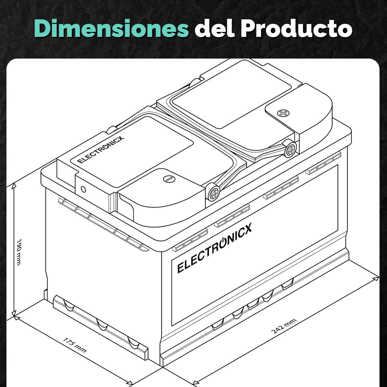 Elektronicx 12 V 80 Ah Batería de Gel – Batería de ciclo profundo sin mantenimiento, ideal para autocaravanas, barcos, aplicaciones solares, camping y sistemas de energía fuera de la red.