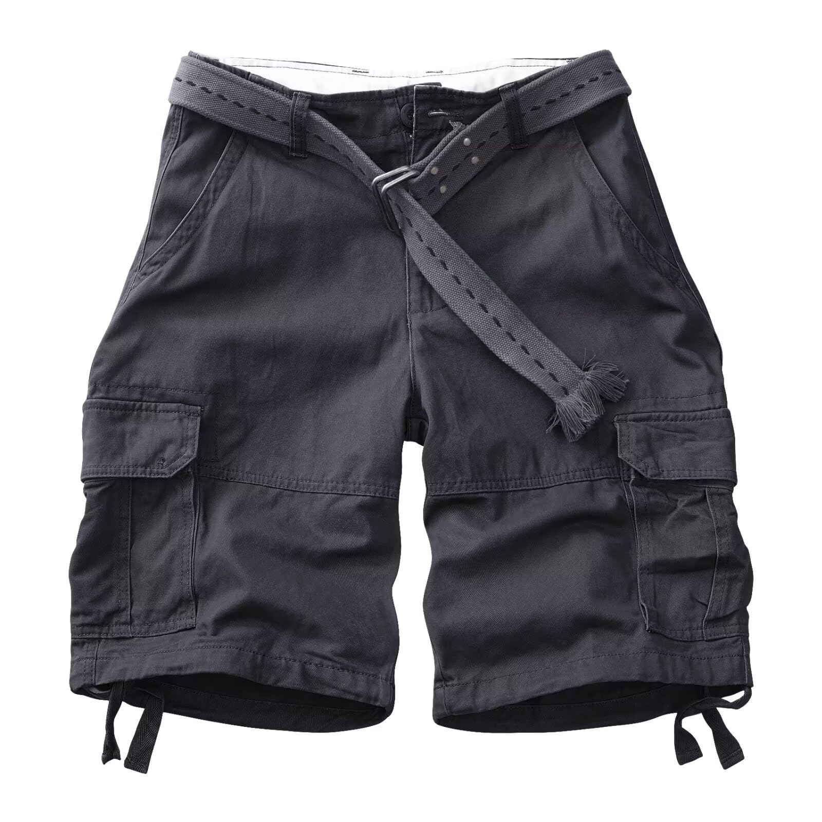 VATINNT Mens Cargo Shorts Casual Cotton Combat Shorts 8063 Deep Gray 38