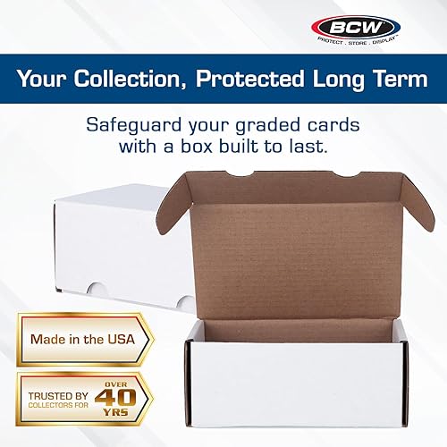 Miniatura 2 de BCW Caja de almacenamiento de tarjetas graduadas de 5 quilates  Caja de almacenamiento de tarjetas de béisbol  Capacidad para 30 tarjetas