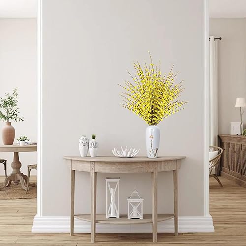 Miniatura 9 de Sggvecsy 10 flores artificiales de jazmín de 29.5 pulgadas de largo, ramo de flores falsas, plantas de jazmín sintético, ramas secas para Acción de