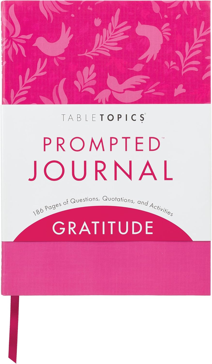TableTopics Gratitude Prompted Journal with Questions, Quotes, and Activities for Self-Care and Wellness, Being Grateful and More Positive, Self-Help Journal for Women