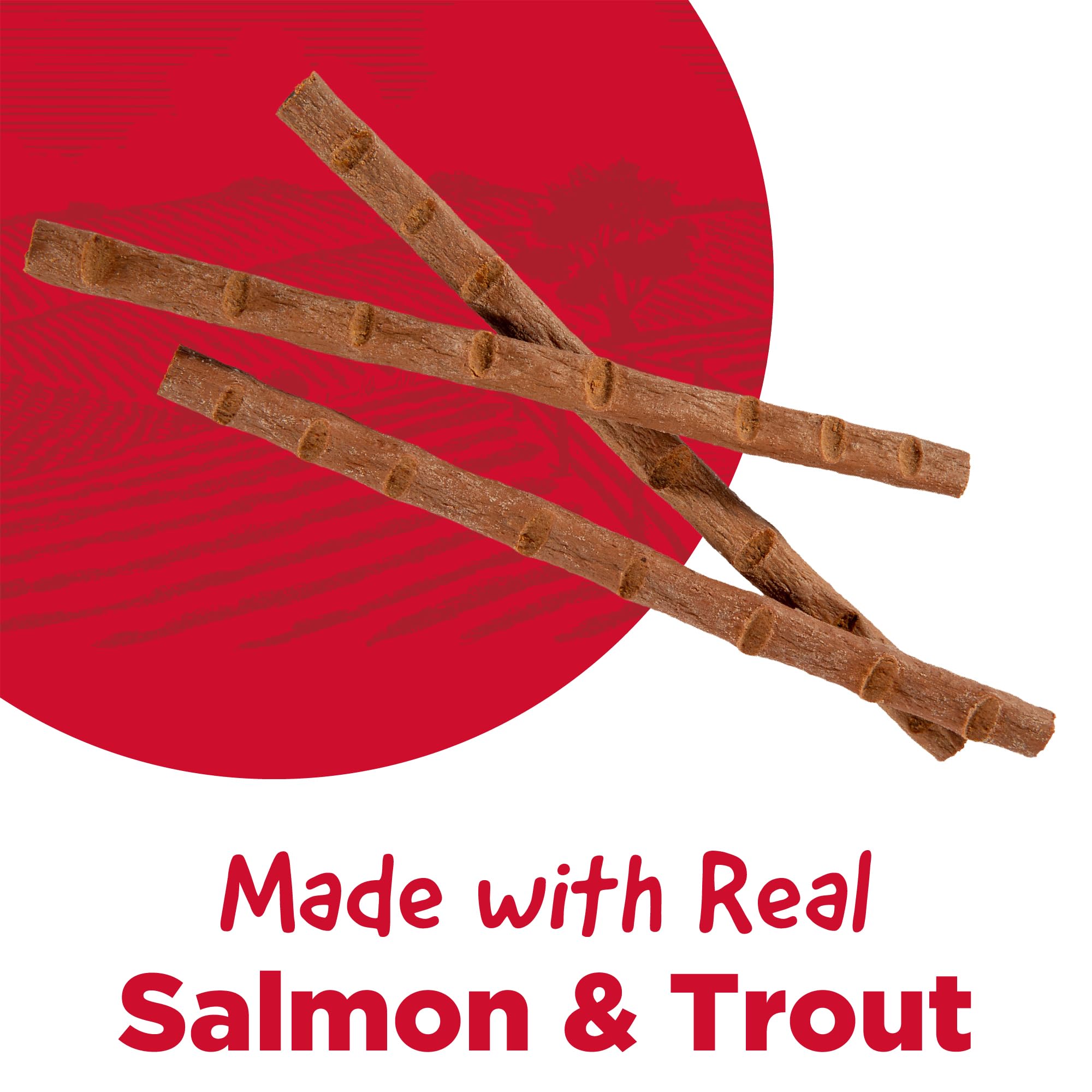 Country Kitchen Salmon & Trout Tender Meaty Sticks Cat Treats, High in Protein, Easy to Break and Chew, 0.88 Oz, 5 Count