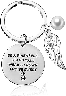 Pineapple Keychain Pineapple Gifts Pineapple Jewelry Gifts for Girls Women Teens Boys Birthday Gifts Graduation Gifts Son Daughter (Be A Pineapple)