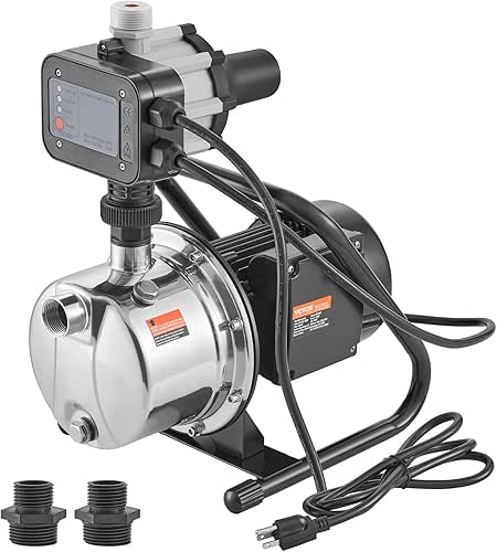 VEVOR 1HP Shallow Well Pump Portable, 1380 GPH Garden Jet
