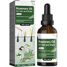 Natural Rosemary Mint Scalp and Hair Strengthening Oil Treatment for Dry, Damaged Hair, Split Ends