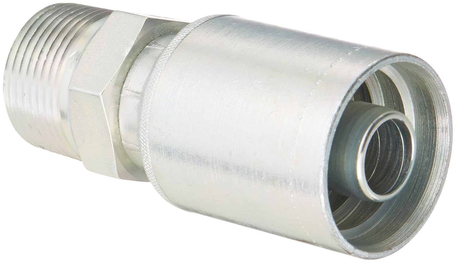 EATON Weatherhead Coll-O-Crimp 43020U-120 Male Pipe Rigid Fitting, Low Carbon Steel, 1-1/4" Hose ID, 1-1/4" Pipe Size