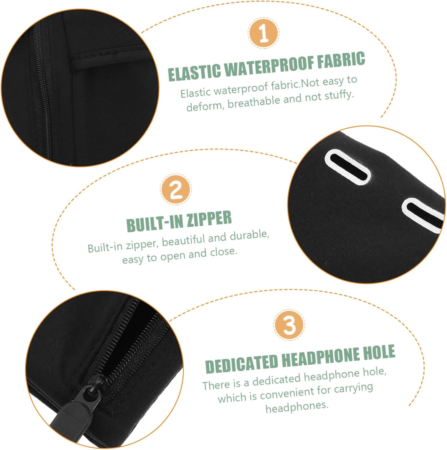 jojofuny 4pcs Sports Phone Pouch Lightweight Arm Bag for Cell Phones for Running Biking Gym